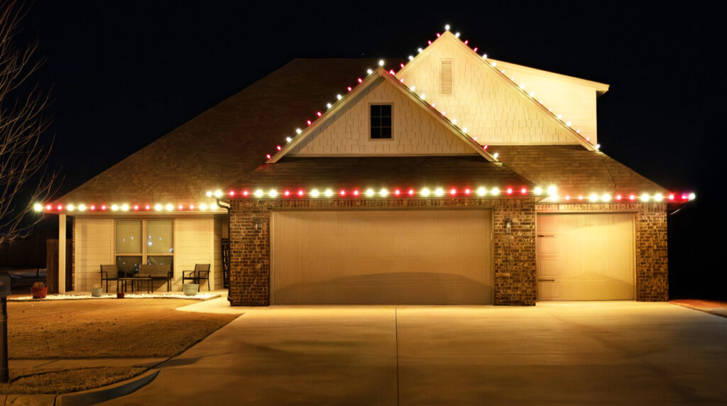 Christmas Lights in Broken Arrow, OK Light Installation Professional Rockwell Irrigation and Landscaping